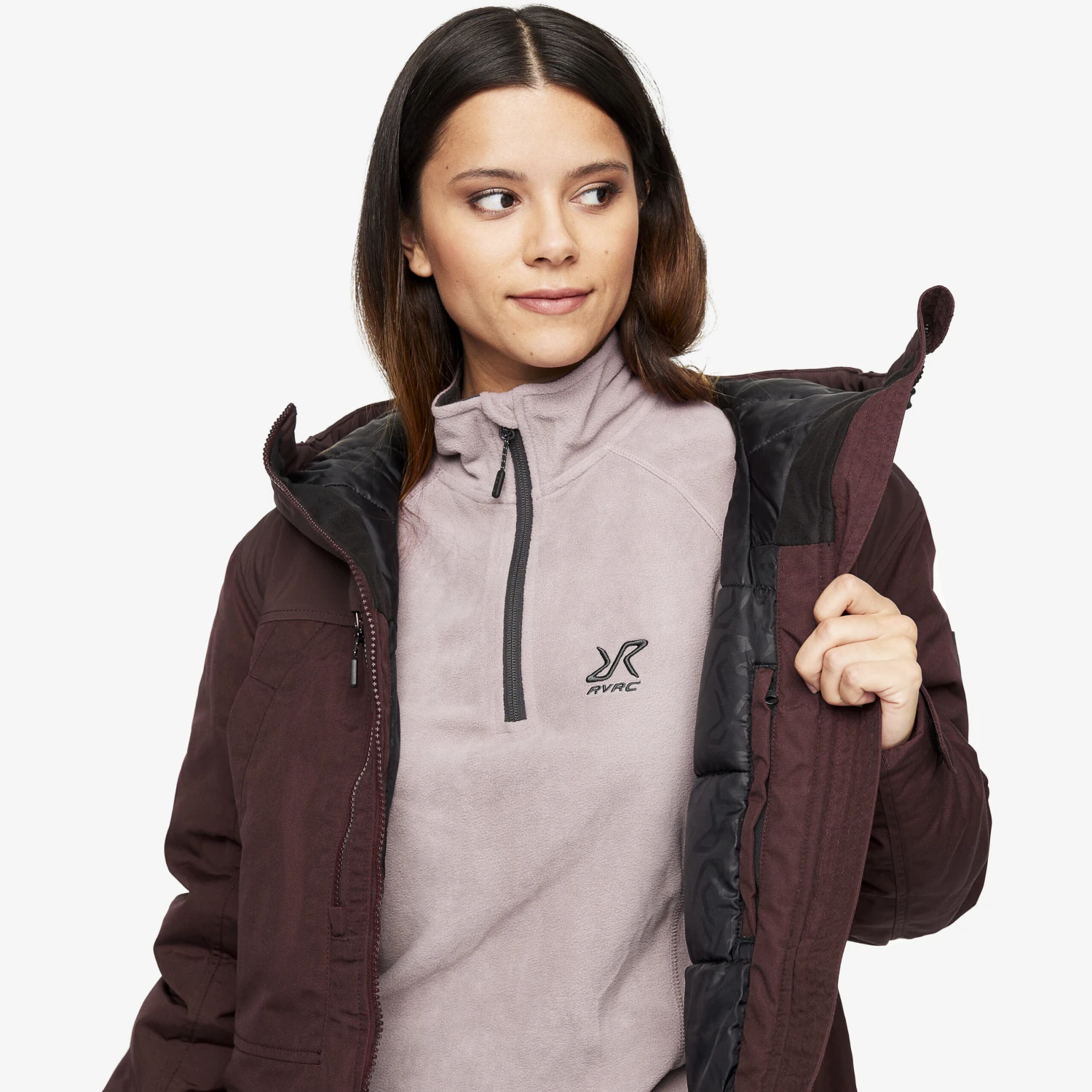 Outdoor Parka Women Dark Vintage Rose 10 Outdoor Parka Women Dark Vintage Rose - Image 10