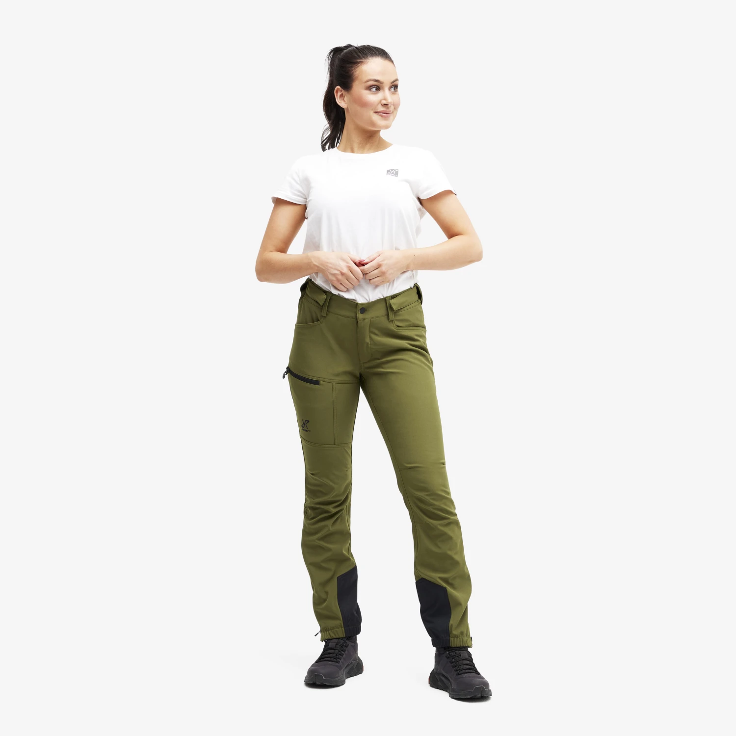 Trail Pants Women Dark Olive 2 Trail Pants Women Dark Olive - Image 2
