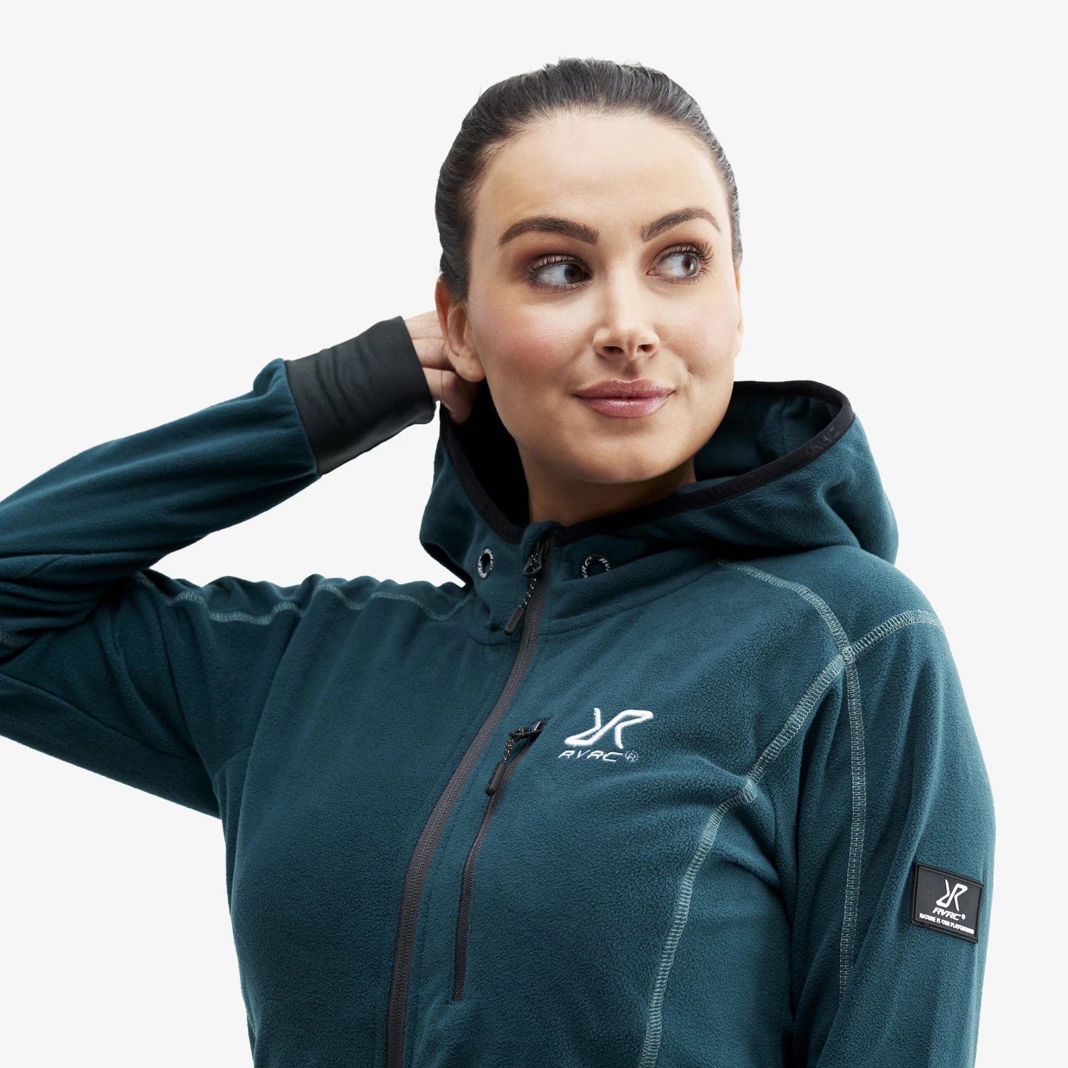 Trekker Hoodie Women Teal 4 Trekker Hoodie Women Teal - Image 4