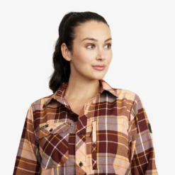 Flannel Shirt Women Toasted Nut -Pause Camping 6e90d92c 0840 4591 8c84 db0031230303 scaled