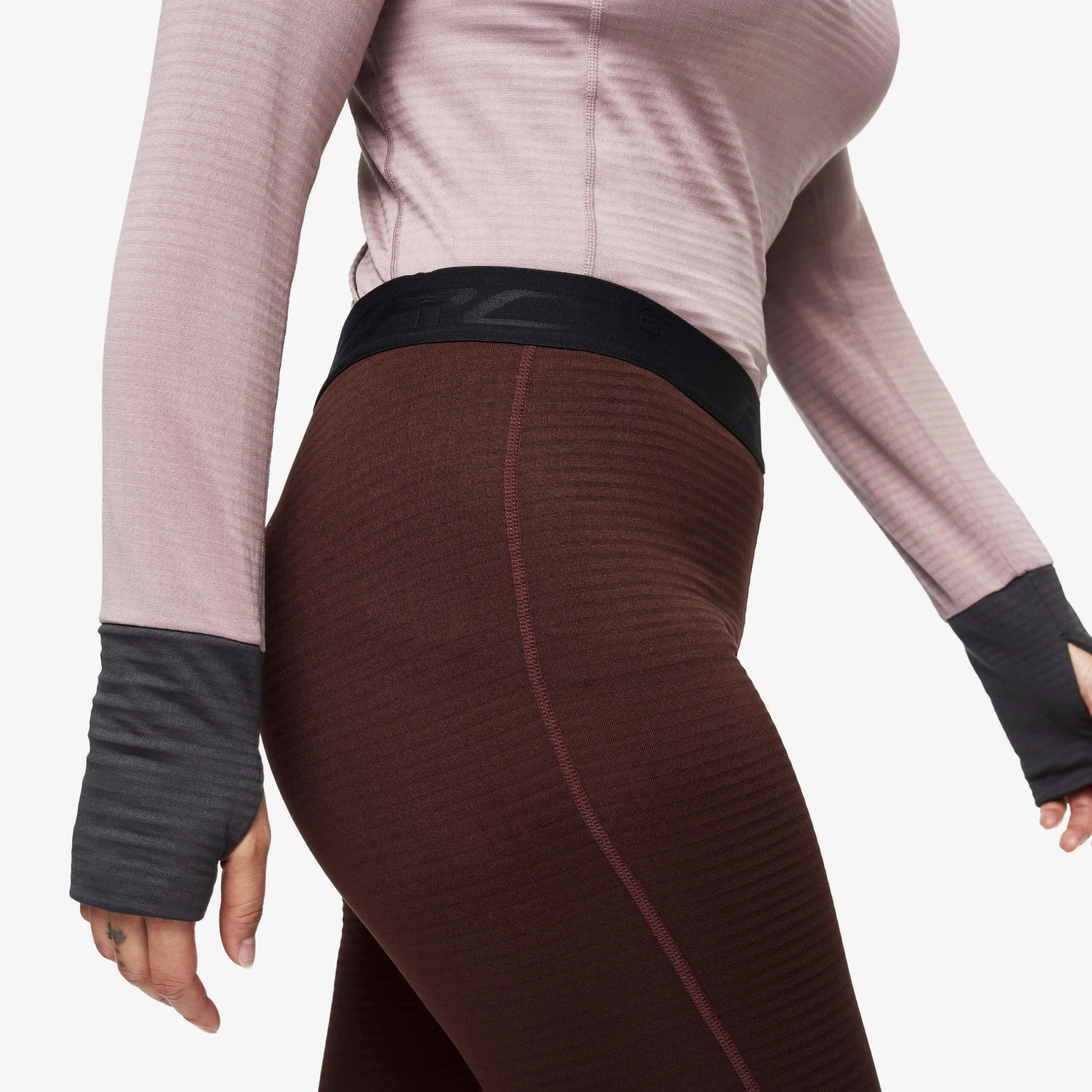 Hiball Waffle Base Layer Set Women Dusty Mauve 4 Hiball Waffle Base Layer Set Women Dusty Mauve - Image 4