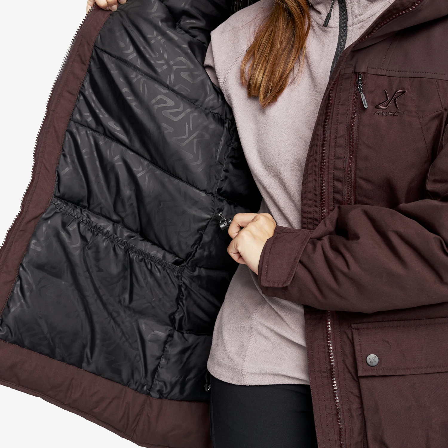 Outdoor Parka Women Dark Vintage Rose 9 Outdoor Parka Women Dark Vintage Rose - Image 9