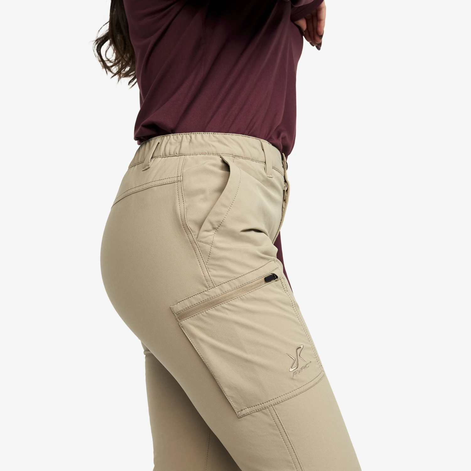 Loyal 3/4 Stretch Trousers Women Khaki 4 Loyal 3/4 Stretch Trousers Women Khaki - Image 4