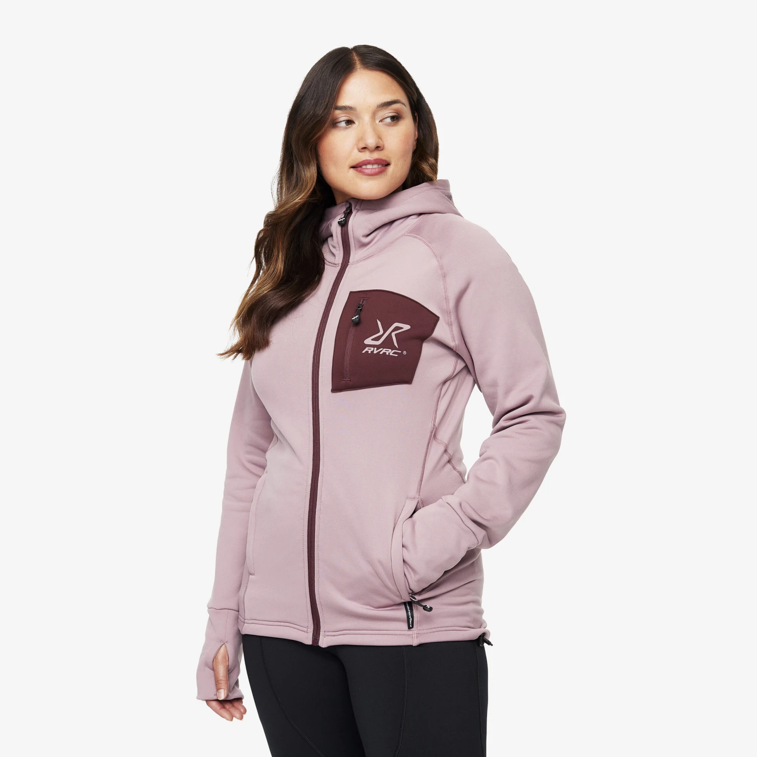 Illusion Hoodie Women Dusty Mauve 1 Illusion Hoodie Women Dusty Mauve