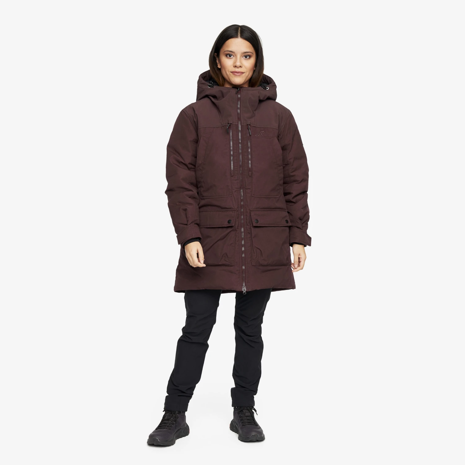 Outdoor Parka Women Dark Vintage Rose 2 Outdoor Parka Women Dark Vintage Rose - Image 2