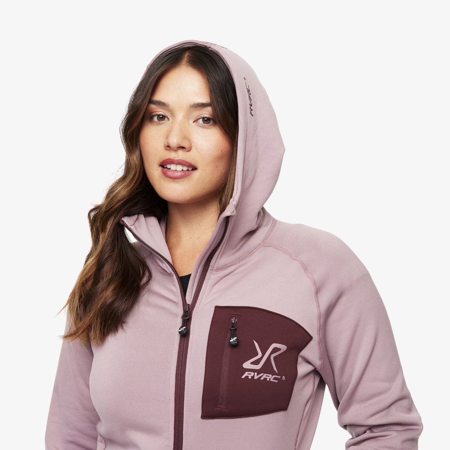 Illusion Hoodie Women Dusty Mauve 4 Illusion Hoodie Women Dusty Mauve - Image 4