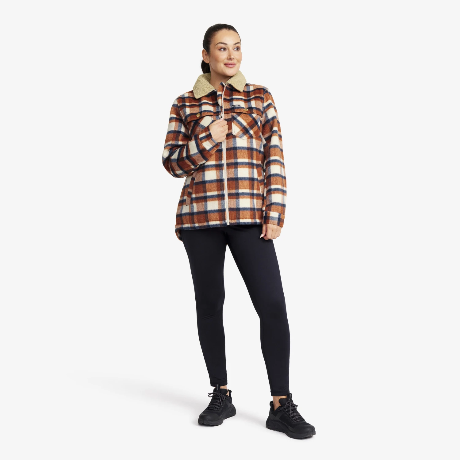 Lumber Jacket Women Rusty Orange/Oatmeal 2 Lumber Jacket Women Rusty Orange/Oatmeal - Image 2