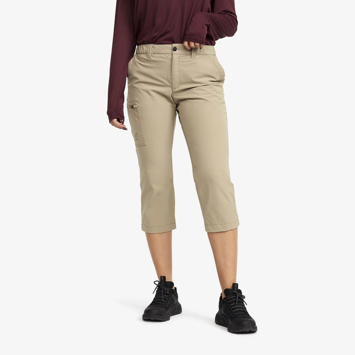 Loyal 3/4 Stretch Trousers Women Khaki 1 Loyal 3/4 Stretch Trousers Women Khaki