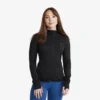 Waffle Hoodie Women Black