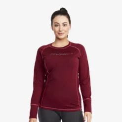 Outright Merino Top Women Bison Red/ Anthracite