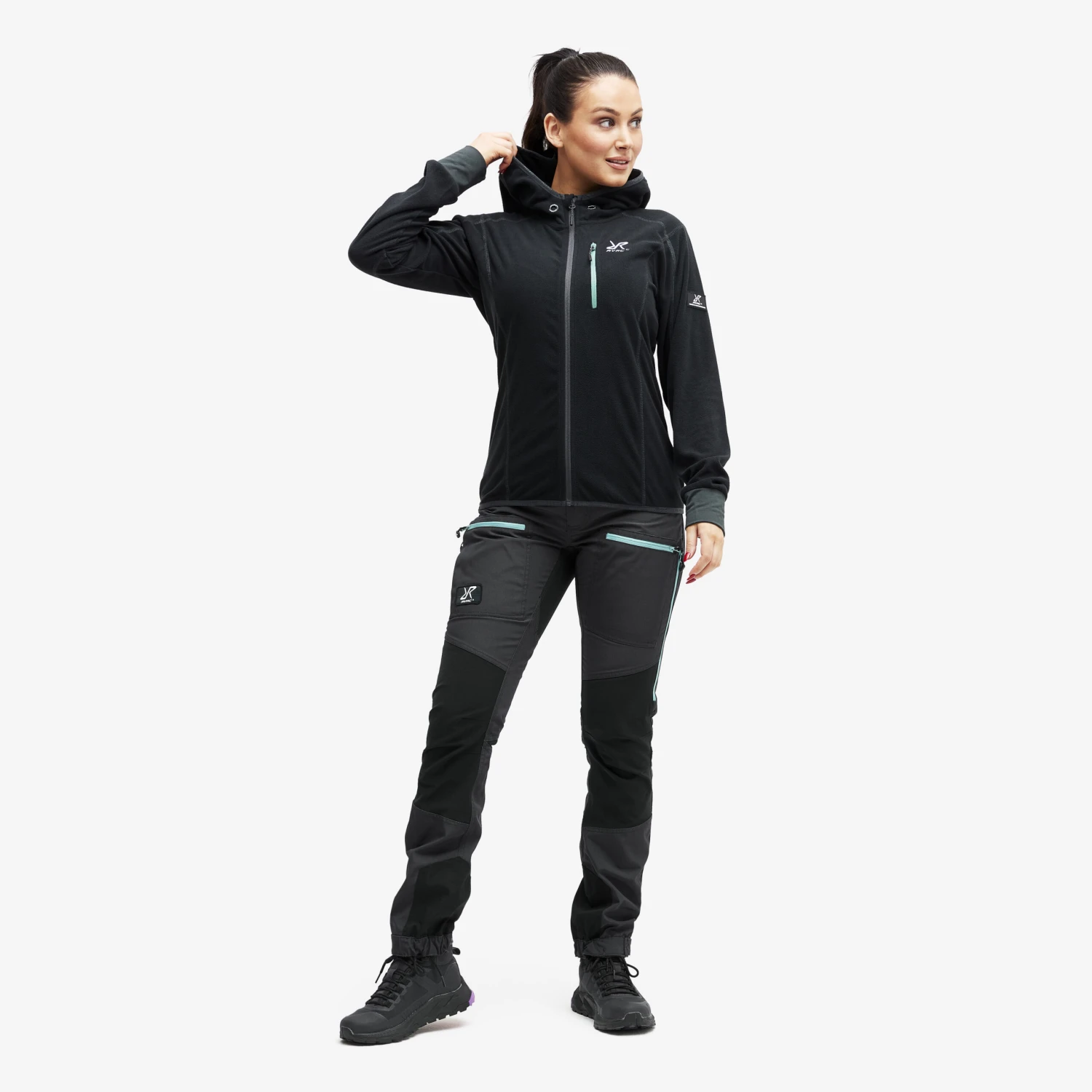 Trekker Hoodie Women Black 3 Trekker Hoodie Women Black - Image 3